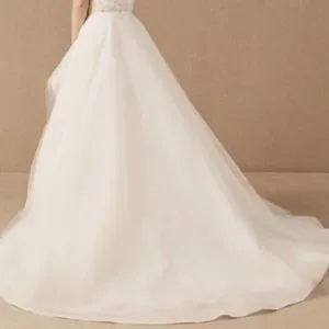 BHLDN Skirts New Hayley Paige X Bhldn Winona 8 Med Ivory Maxi Wedding Organza Tulle Skirt Poshmark